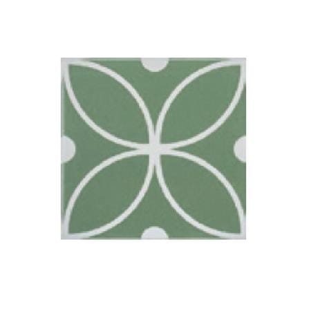 GNG FLOOR TILE 20X20CM ART DECORATIVE WHITE GREEN 1.0M2