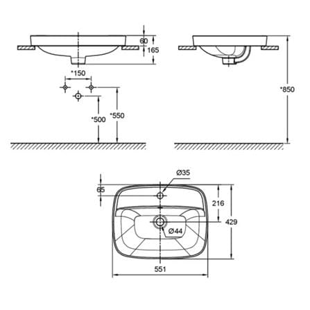 AMERICAN STANDARD SIGNATURE COUNTER TOP BASIN CCAS0420-1010410F0 WHITE