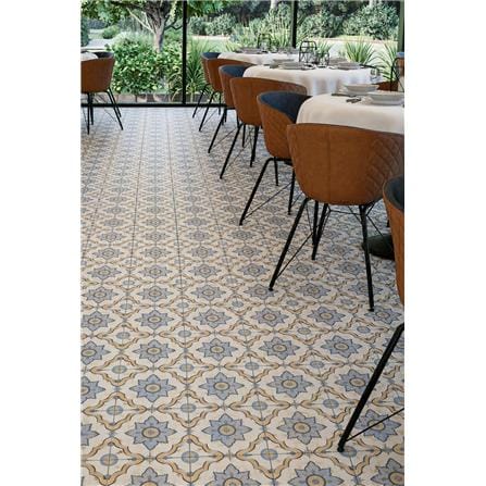 GNG FLOOR TILE 20X20CM ART DECORATIVE BLUE BEIGE 1.2M2