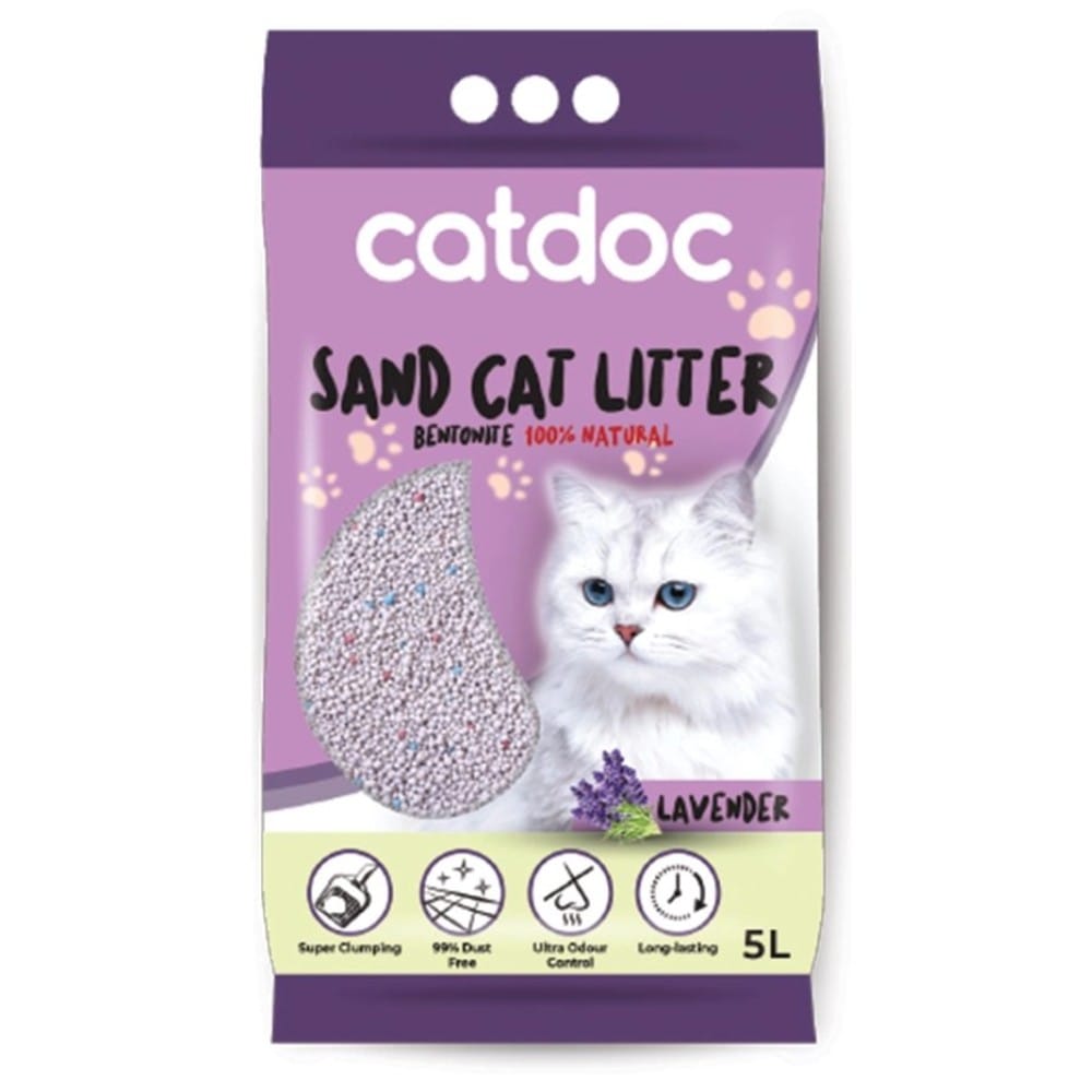 CATDOC SAND CAT LITTER 5L - LAVENDER