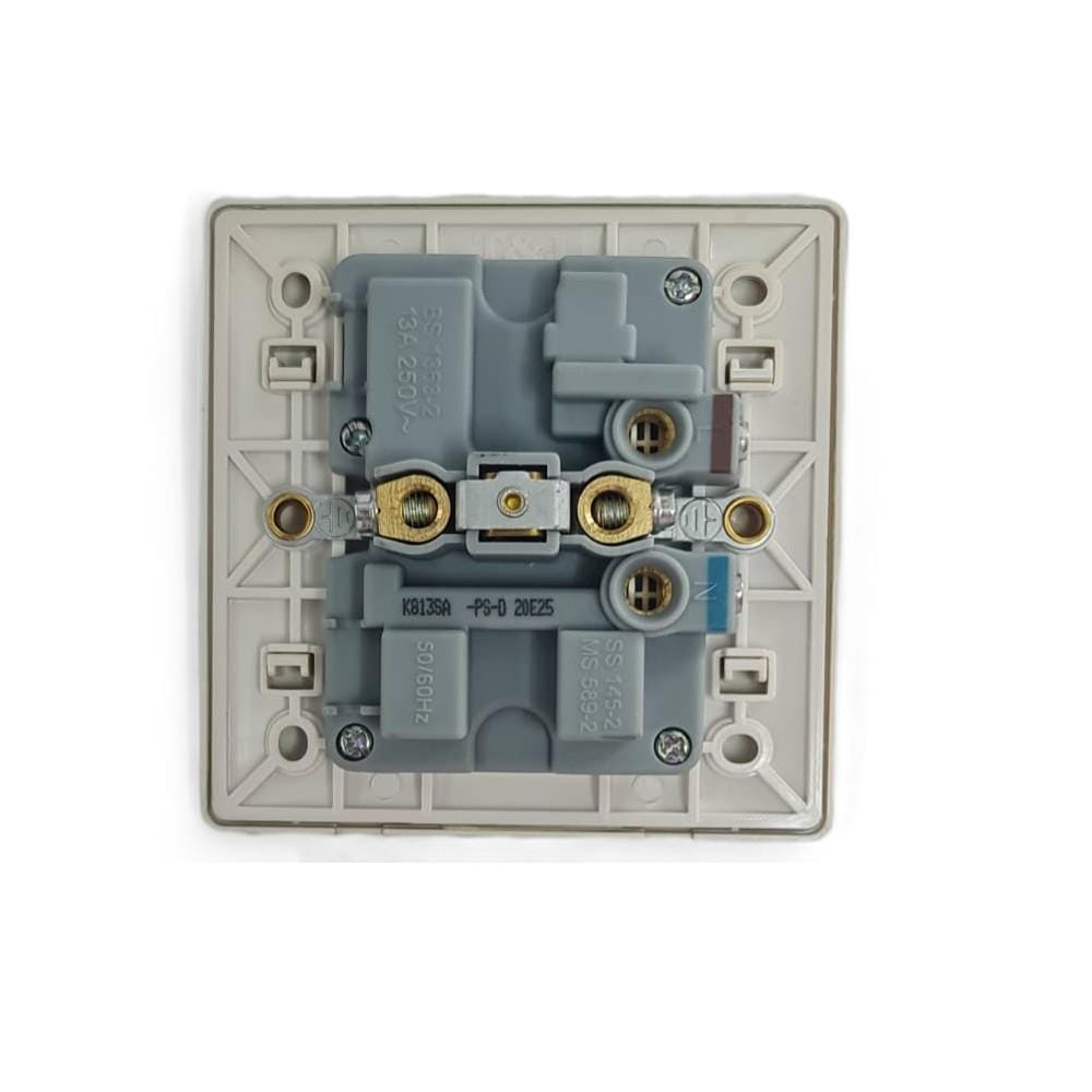 13A 250V 1 GANG SWITCH SOCKET CHAMPAGNE GOLD K813SA-PS-D T&J
