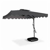 ELK CANTILEVER PARASOL WITH BASE DARK GREY 2.5X2.5X2.3M