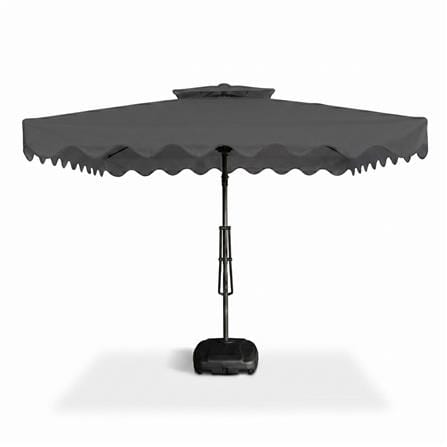 ELK CANTILEVER PARASOL WITH BASE DARK GREY 2.5X2.5X2.3M
