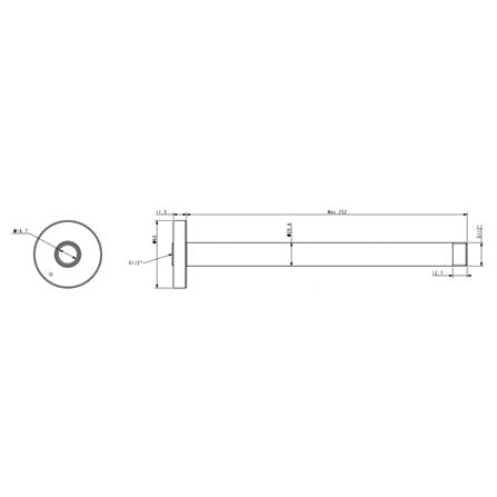 AMERICAN STANDARD CEILING MOUNTED SHOWER ARM FFAS9908-000500BC0 MB