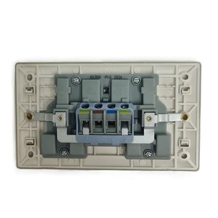 13A 250V 2 GANG SWITCH SOCKET CHAMPAGNE GOLD K813SDA-PS-D T&J
