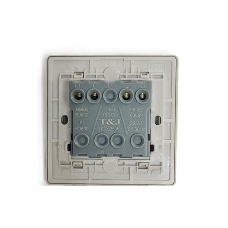 16A 250V 2 GANG 1 WAY SWITCH CHAMPAGNE GOLD K272-PS-D T&J