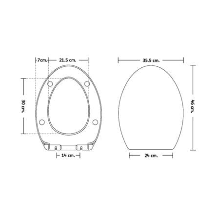 RASLAND SLOW CLOSING TOILET SEAT RA SEAT-ELG