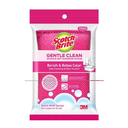 SCOTCH BRITE SPONGE NET SUPERIOR SCRUB PINK