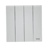 16A 250V 4 GANG 1 WAY SWITCH 3041 WHITE NNE