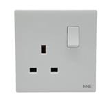 13A 250V 1 GANG SWITCH SOCKET 3113 WHITE NNE