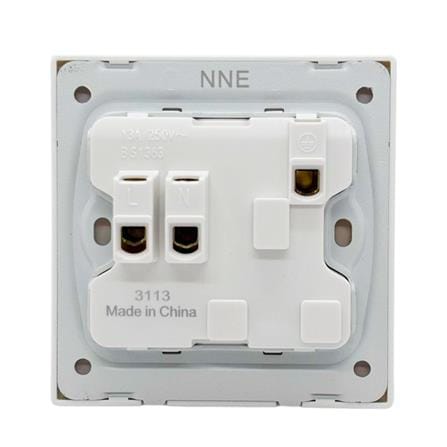 13A 250V 1 GANG SWITCH SOCKET 3113 WHITE NNE