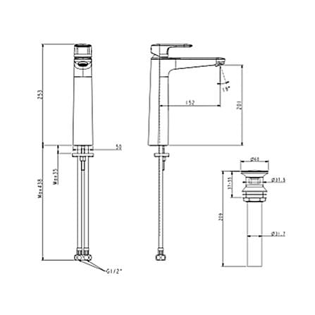 AMERICAN STANDARD LOVEN EXTENDED BASIN FAUCET MIXER FFAS1M02-101500BF0
