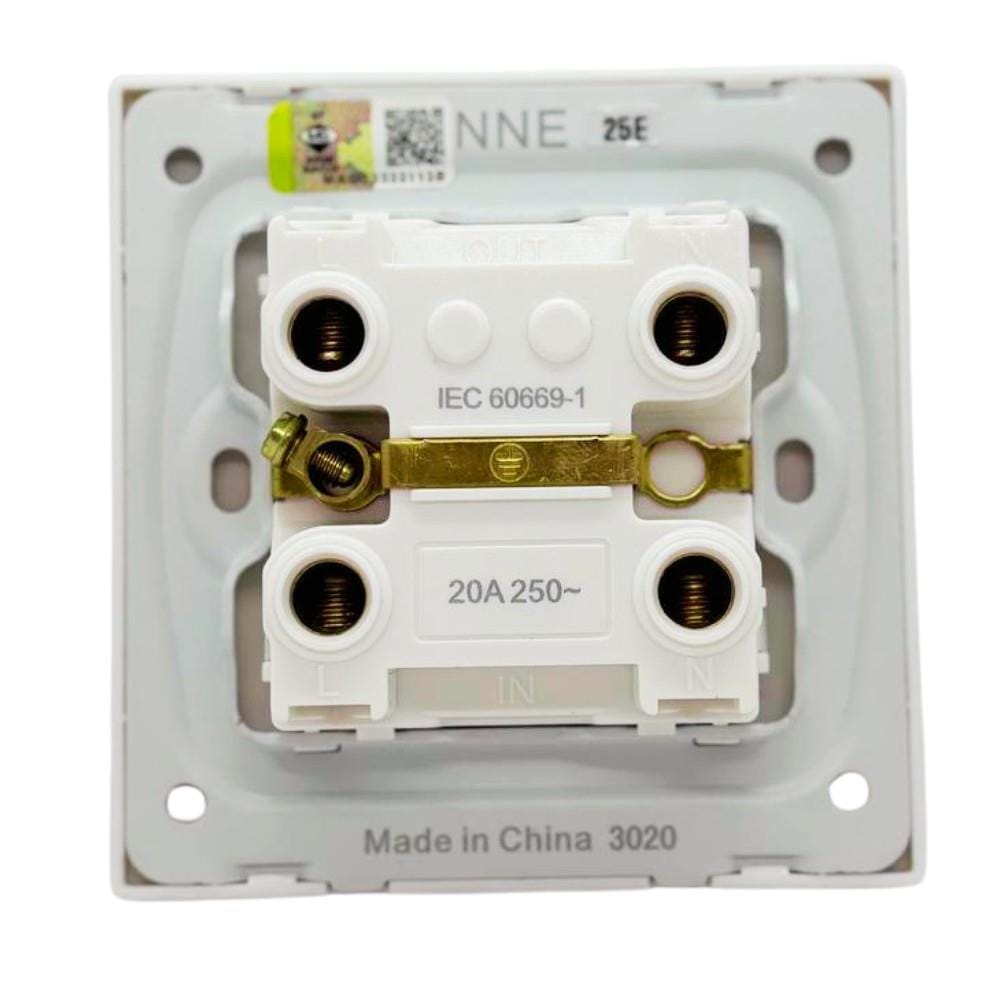 20A 250V WATER HEATER SWITCH WITH NEON 3020 WHITE NNE