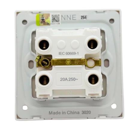 20A 250V WATER HEATER SWITCH WITH NEON 3020 WHITE NNE
