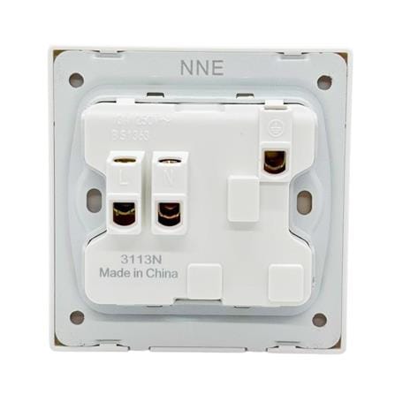 13A 250V 1 GANG SWITCH SOCKET WITH NEON 3113N WHITE NNE