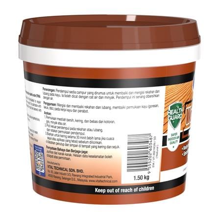 V-TECH WOOD FILLER (1.5KG) BROWN VT-462B-1K5