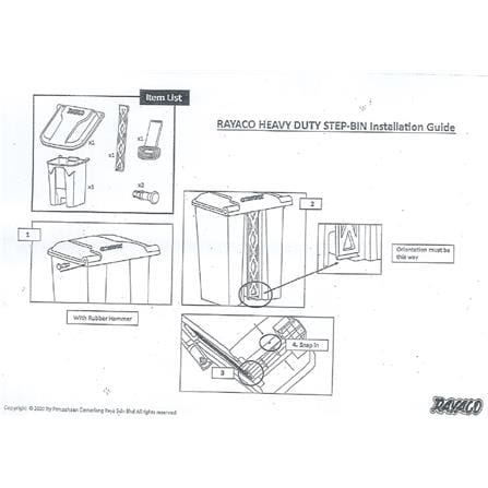 RAYACO STEP-ON DUSTBIN PEDAL 30L SILVER 7304