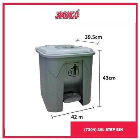 RAYACO STEP-ON DUSTBIN PEDAL 30L SILVER 7304
