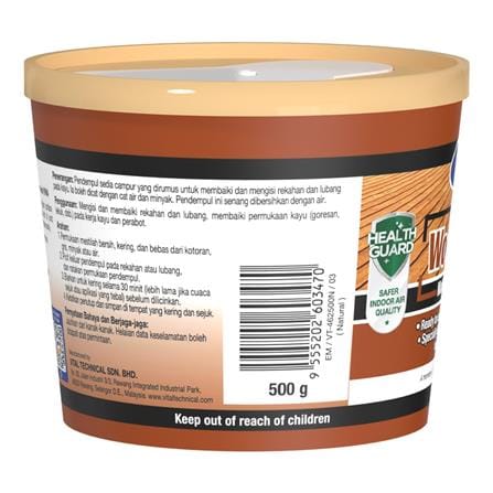V-TECH WOOD FILLER (500GM) NATURAL VT-462N-500