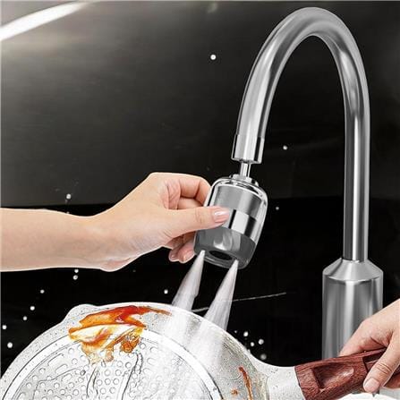 COSSY PLUS KITCHEN FAUCET AERATOR CP-10 GUN METAL 3-MODE WITH STAINLESS STEEL FILTER