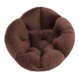 HOME LIVING STYLE CHAIRPAD FLOWER 34X43INCH BROWN