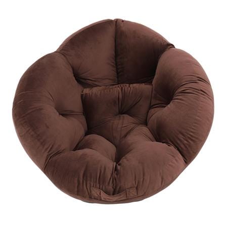 HOME LIVING STYLE CHAIRPAD FLOWER 34X43INCH BROWN