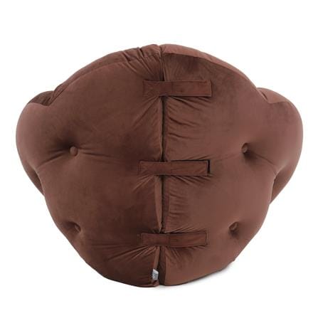 HOME LIVING STYLE CHAIRPAD FLOWER 34X43INCH BROWN