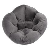 HOME LIVING STYLE CHAIRPAD FLOWER 34X43INCH GRAY