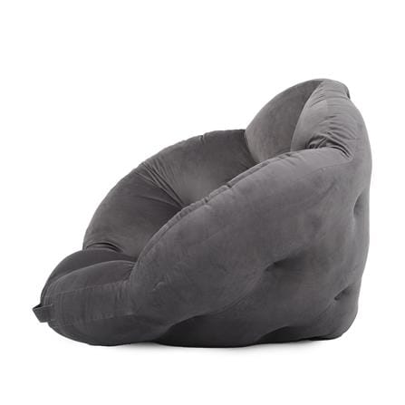 HOME LIVING STYLE CHAIRPAD FLOWER 34X43INCH GRAY