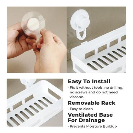 ECO LIVING ADHESIVE WALL MOUNTED RECT.RACK  ECO-56