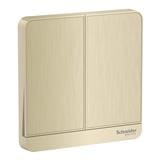 AVATARON 16AX 250V 2 GANG 1 WAY SWITCH E8332L1_GH_G11 GOLD HAIRLINE