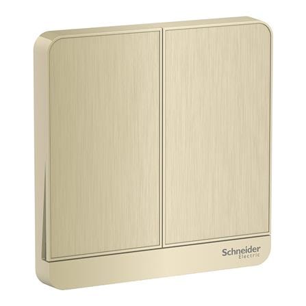 AVATARON 16AX 250V 2 GANG 1 WAY SWITCH E8332L1_GH_G11 GOLD HAIRLINE