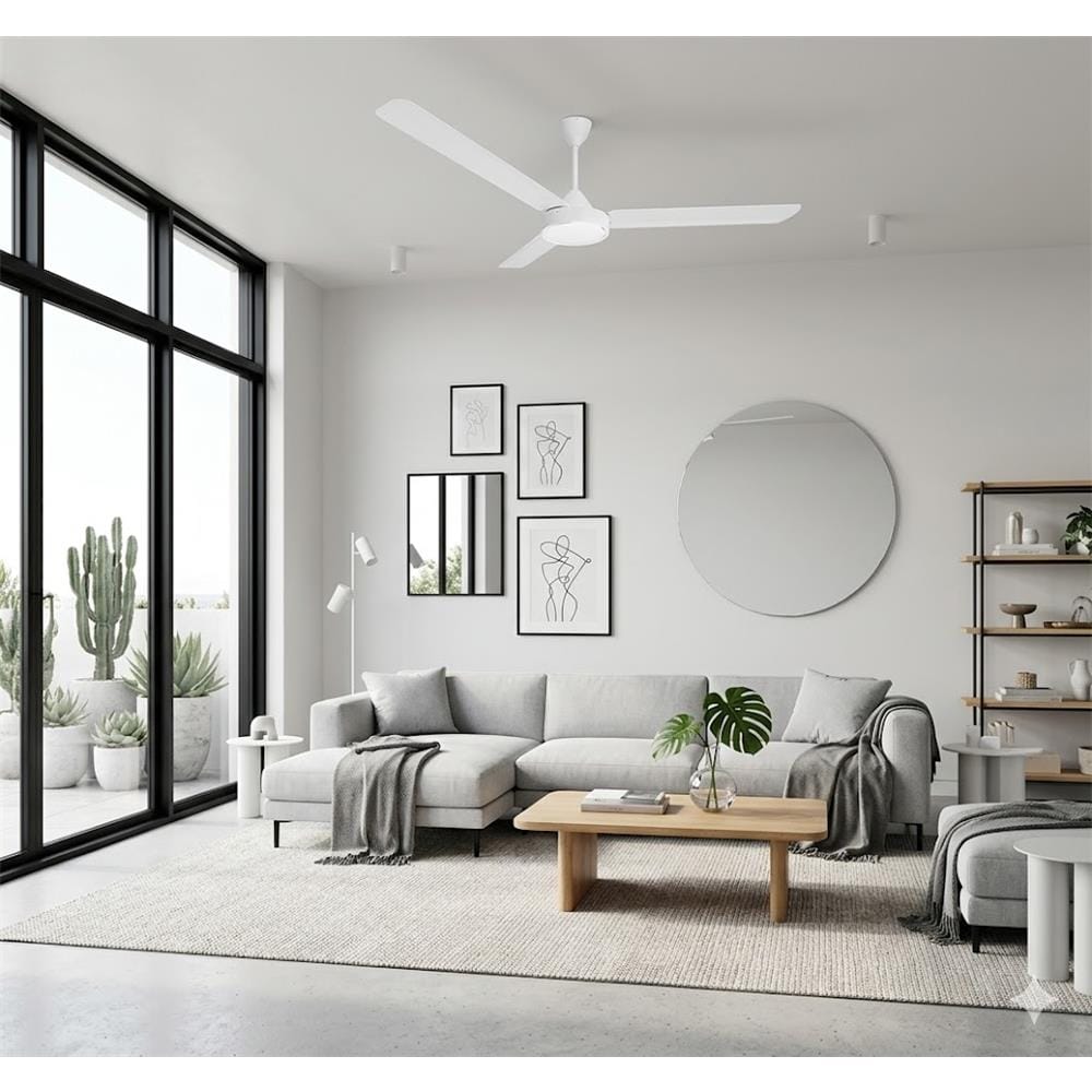 KHIND CEILING FAN CF6025DR METAL BLADE 3-BLADE 60-INCH WHITE