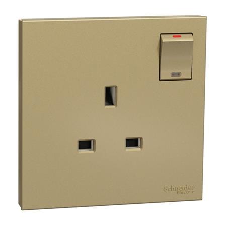 AVATARONC 13A 250V 1 GANG SWITCH SOCKET E8715_WG_G11 WINE GOLD