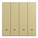 AVATARONC 16AX 250V 4 GANG 1 WAY SWITCH E8734L1F_WG_G11 WINE GOLD