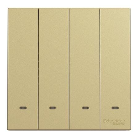 AVATARONC 16AX 250V 4 GANG 1 WAY SWITCH E8734L1F_WG_G11 WINE GOLD