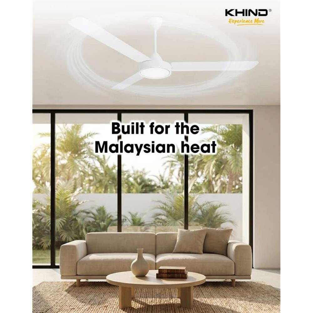 KHIND CEILING FAN CF6025DR METAL BLADE 3-BLADE 60-INCH BLACK
