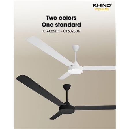 KHIND CEILING FAN CF6025DR METAL BLADE 3-BLADE 60-INCH BLACK