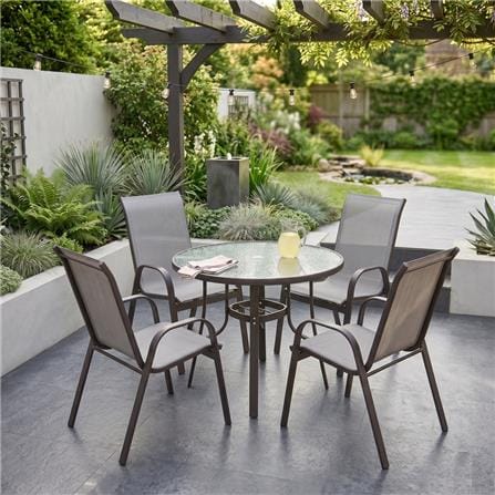 SPRING MARINA TEXTILENE PATIO CHAIR LIGHT GREY