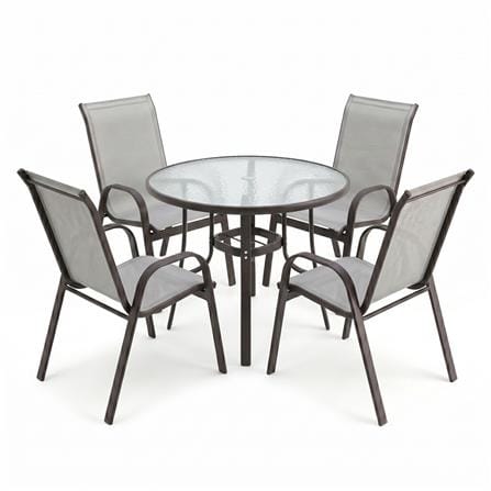 SPRING MARINA TEXTILENE PATIO CHAIR LIGHT GREY