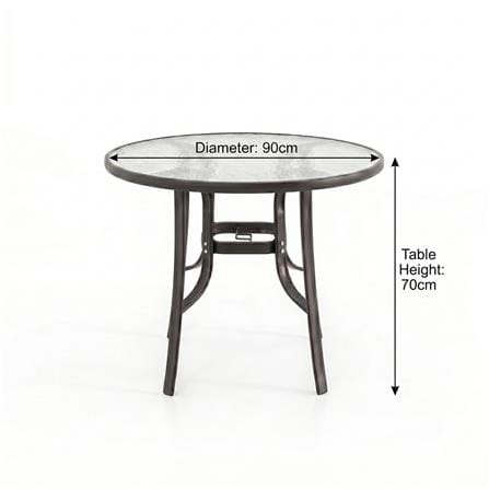 SPRING MARINA ROUND PATIO TABLE 90X70CM