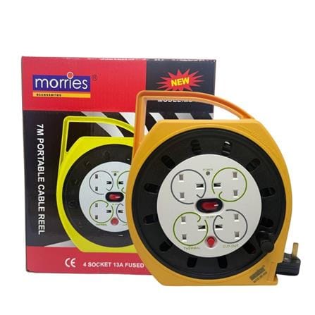 MORRIES 13A 4 GANG 7M PORTABLE CABLE REEL MS4000