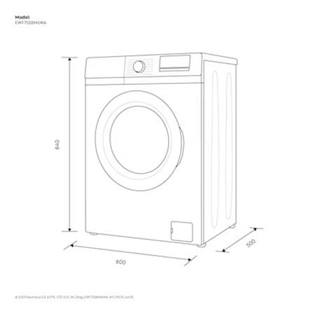 ELECTROLUX FRONT LOAD WASHING MACHINE EWF7028M6WA 7KG WHITE