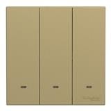 AVATARONC 16AX 250V 3 GANG 1 WAY SWITCH E8733L1F_WG_G11 WINE GOLD