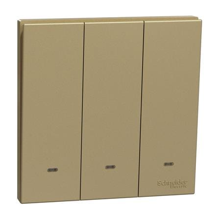 AVATARONC 16AX 250V 3 GANG 1 WAY SWITCH E8733L1F_WG_G11 WINE GOLD