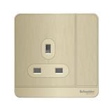 AVATARON 13A 250V 1 GANG SWITCH SOCKET E8315_GH_G11 GOLD HAIRLINE