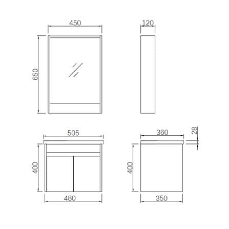 AKRON COUNTER WASHBASIN 6-IN-1 50CM F-9008 GREY