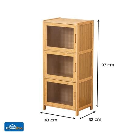 CABINET 3 TIERS FURDINI NAMI NATURAL