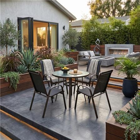 SPRING MARINA TEXTILENE PATIO CHAIR DARK GREY