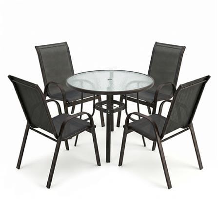 SPRING MARINA TEXTILENE PATIO CHAIR DARK GREY
